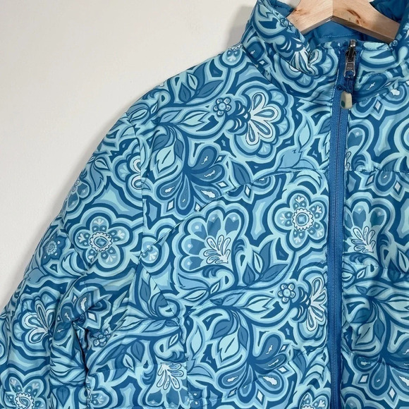 L.L. Bean Blue Floral Puffer Jacket - Picture 6 of 16